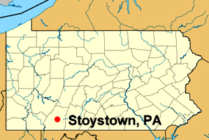 PA map showing location of Stoystown